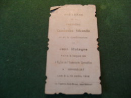 BC5-2-107 Souvenir Communion Jean Matagne Jumet Gohissart 1916 - Kommunion Und Konfirmazion