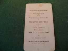 BC5-2-107 Souvenir Communion Fernand Matton La Louvière 1931 - Communion