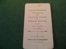 BC5-2-107 Souvenir Communion Fernand Matton La Louvière 1931 - Kommunion Und Konfirmazion