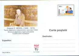 Romania-Postal Stationery Postcard Unused 1998-Grigore Moisil,Father Romanian Computer - Computers