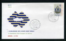 TURKEY 1986 FDC - 1st International Asian European Art Biennial, Ankara, May. 2 - FDC