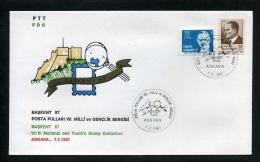 TURKEY 1987 FDC - VII Th National And Youth's Stamp Exhibition, Ankara, Mar. 7 - FDC
