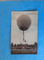 Aérostation Militaire Ballon Captif Maintenu A Terre En Manœuvre Colorise - Balloons