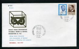 TURKEY 1987 FDC - Mimar Sinan University 50th Anniversary Of Istanbul Museum Of Painting And Sculpture, Ist., Sept. 20 - FDC