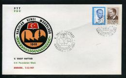 TURKEY 1987 FDC - 5th Foundation Week, Ankara, Dec. 7 - FDC