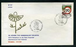 TURKEY 1989 FDC - VIII Th Symposium On The Plant Originated Pharmaceutical Raw Materials, Istanbul, May. 19 - FDC