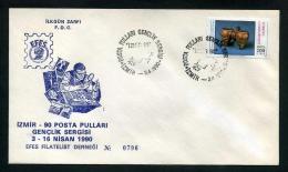 TURKEY 1990 FDC - Izmir' 90 Youths Postal Stamps Philatelic Exhibition, Efes Philatelists Society, Apr. 3 - FDC