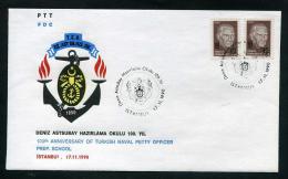 TURKEY 1990 FDC - 100th Anniversary Of Turkish Naval Petty Officer Prep. School, Istanbul, Nov. 17 - FDC