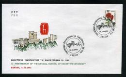 TURKEY 1993 FDC - 30th Anniversary Of The Medical School Of Hacettepe University, Ankara, Oct. 14 - FDC