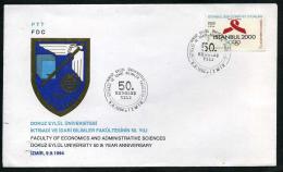 TURKEY 1994 FDC - Faculty Of Economics And Adm.Sciences, 9 Eylul University 50th Year Anniversary, Izmir, Sept. 9 - FDC