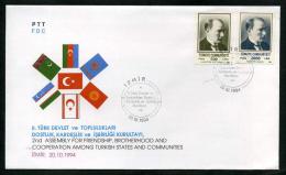 TURKEY 1994 FDC - 2nd Assembly For Friendship, Brotherhood And Coop. Among Turkish States And Communities, Izmir, Oct.20 - FDC