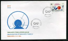 TURKEY 1994 FDC - Inauguration Of Sanliurfa Tunnels, Sanliurfa, Nov. 9 - FDC