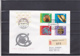 Chapeaux - Pro Patria - Suisse - Lettre Recommandée De 1995 - Avec Vignette D'automates - Automatic Stamps