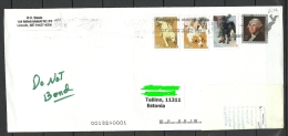 USA 2012 Letter To Estonia Estland Estonie With Official Note Label Of Estonian Post - 3c. 1961-... Lettres