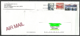 USA 2013 Air Mail Letter To Estonia Estland Estonie - 3c. 1961-... Lettres