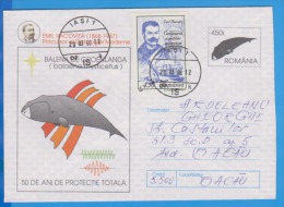Greenland Whale, Emil Racovita Scientist ROMANIA  Postal Stationery 1997 - Baleines