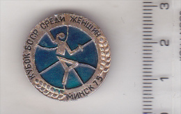 USSR Russia Old Sport Pin Badge - Fencing Cup - Minsk 1975 - Scherma