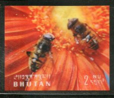 Bhutan 1969 Insect Honey Bees Flower Exotica 3D Stamp Sc 101c MNH # 3657 - Abeilles