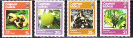 Cayman Islands 1987 Fruit Papaya Soursop MNH - Kaimaninseln
