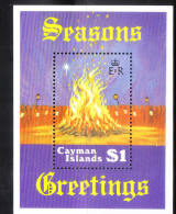 Cayman Islands 1984 Bonfire Christmas S/S MNH - Kaimaninseln