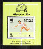 Cayman Islands 1988 Summer Olympis Seoul Tennis S/S MNH - Cayman (Isole)