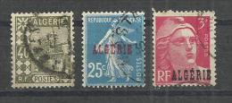 ALGERIA 1924-1939 - 3 DIFFERENT - USED OBLITERE GESTEMPELT USADO - Oblitérés