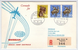 Old Letter - Switzerland, Schweiz, Helvetia, Swissair - First Flight Covers