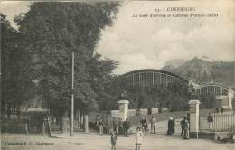 CHERBOURG LA GARE D'ARRIVEE ET L'AVENUE FRANCOIS MILLET - Cherbourg