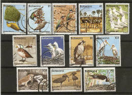 BOTSWANA 1982 BIRDS SET VALUES TO P2 FINE USED Cat £30.35 - Botswana (1966-...)