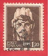 ITALIA LUOGOTENENZA - USATO - 1945 - Imperiale Senza Fasci, Emissione Di Roma - £ 1,20 - S.532 - Afgestempeld