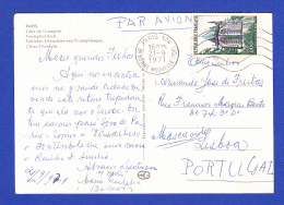 CARTE POSTALE -  CACHET PARFAIT  PARIS 124 . Bº BONNE NOUVELLE (10ª) - 21.9.1971  -  2 SCANS - Storia Postale