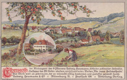 Herrieden, Elbersroth, Gesamtansicht, LITHO, Um 1908 - Ansbach