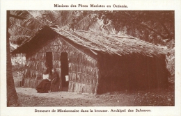 ILES SALOMON MISSIONS DES PERES MARISTES DEMEURE DE MISSIONNAIRE DANS LA BROUSSE - Solomon Islands