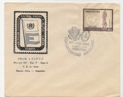 USA And ARGENTINA Coat Of Arms  - 1960 ARGENTINA COVER With CONFRATERNIDAD AMERICANA Cancel - Briefe U. Dokumente