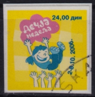 2006 SERBIA Yugoslavia - Children WEEK - Charity Stamp / Self Adhesive - Label - USED - Beneficenza