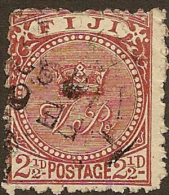 FIJI 1891 2 1/2d Chocolate P10 SG 79 U YY142 - Fidji (...-1970)