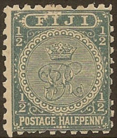 FIJI 1891 1/2d Slate-grey P10 SG 76 HM YY134 - Fiji (...-1970)