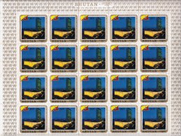 Bhutan MNH 1971, 10ch Full Sheet Of 20 Stamps, United Nations, UN, U.N. As Scan - Bhután