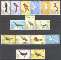 Océan Indien : Yvert N°63/77**; MNH; Oiseaux; Birds; Vögel; Oiseaux Divers - Territoire Britannique De L'Océan Indien