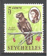 Seychelles: Yvert N°188**; MNH; Oiseaux; Birds; Vögel; Perroquet Noir - Seychelles (1976-...)