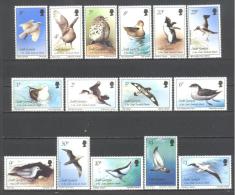 Falkland Dependances: Yvert N°166/80**; MNH; Oiseaux; Birds; Vögel - Georgias Del Sur (Islas)