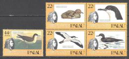 Palau: Yvert N°61/4 + A 5**; MNH; Oiseaux; Birds; Vögel; Puffin; Audubon - Palau