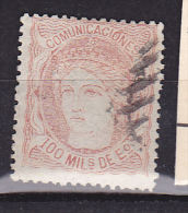 ESPAGNE N° 108 100M BRUN ROUGE FIGURE ALLÉGORIQUE DE L'ESPAGNE OBL - Used Stamps