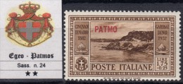 EGEO - PATMOS - N.24 Cat. 70 Euro - GOMMA INTEGRA - MNH** - Egée (Patmo)