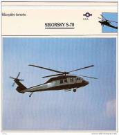 AVIATION FICHE TECHNIQUE HELICOPTERE TERRESTRE SIKORSKY S 70 U.S.A REF 12066 - Airplanes