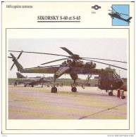 AVIATION FICHE TECHNIQUE HELICOPTERE TERRESTRE SIKORSKY S60 ET S.65 U.S.A REF 12075 - Airplanes