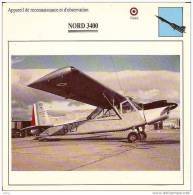 AVIATION FICHE TECHNIQUE APPAREIL DE RECONNAISSANCE NORD 3400 FRANCE REF 12085 - Aviones