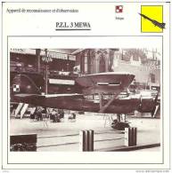 AVIATION FICHE TECHNIQUE APPAREIL DE RECONNAISSANCE P.Z.L 3 MEWA  POLOGNE REF 12099 - Airplanes