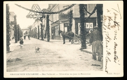 49 CHATEAUNEUF SUR SARTHE / Rue Nationale, Décoration Un Jour De Procession / - Chateauneuf Sur Sarthe