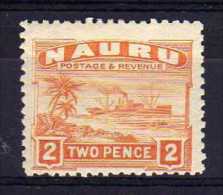 Nauru - 1924 - 2d Definitive (Rough Surfaced Paper) - MH - Nauru